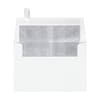 LUX Foil-Lined Invitation Envelopes A4, Peel & Press Closure, White/Silver, Pack Of 50