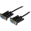 StarTech.com 2m Black DB9 RS232 Serial Null Modem Cable F/F - DB9 Female to Female - 9 pin RS232 Null Modem Cable - SCNM9FF2MBK