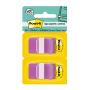 Post-it Flags, 1in x 1 -11/16in, Purple, 50 Flags Per Pad, Pack Of 2 Pads