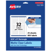 Avery Permanent Labels With Sure Feed, 94214-CMF25, Rectangle, 5/8in x 3in, Matte Clear, Pack Of 800