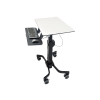 Ergotron TeachWell 31in Mobile Digital Workspace Workstation, 52-4/5inH x 31inW x 24-1/10inD, Graphite Gray