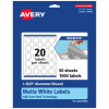 Avery Print-To-The-Edge TrueBlock Labels With Sure Feed, 94507-TWMP50, Round, 1-5/8in, Matte White, Pack Of 1000