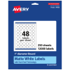 Avery Permanent Labels With Sure Feed, 94500-WMP250, Round, 1in Diameter, White, Pack Of 12,000