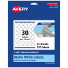 Avery Print-To-The-Edge TrueBlock Labels With Sure Feed, 94505-TWMP25, Round, 1-1/4in, Matte White, Pack Of 750