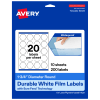 Avery Waterproof Permanent Labels With Sure Feed, 94509-WMF10, Round, 1-3/4in Diameter, White, Pack Of 200