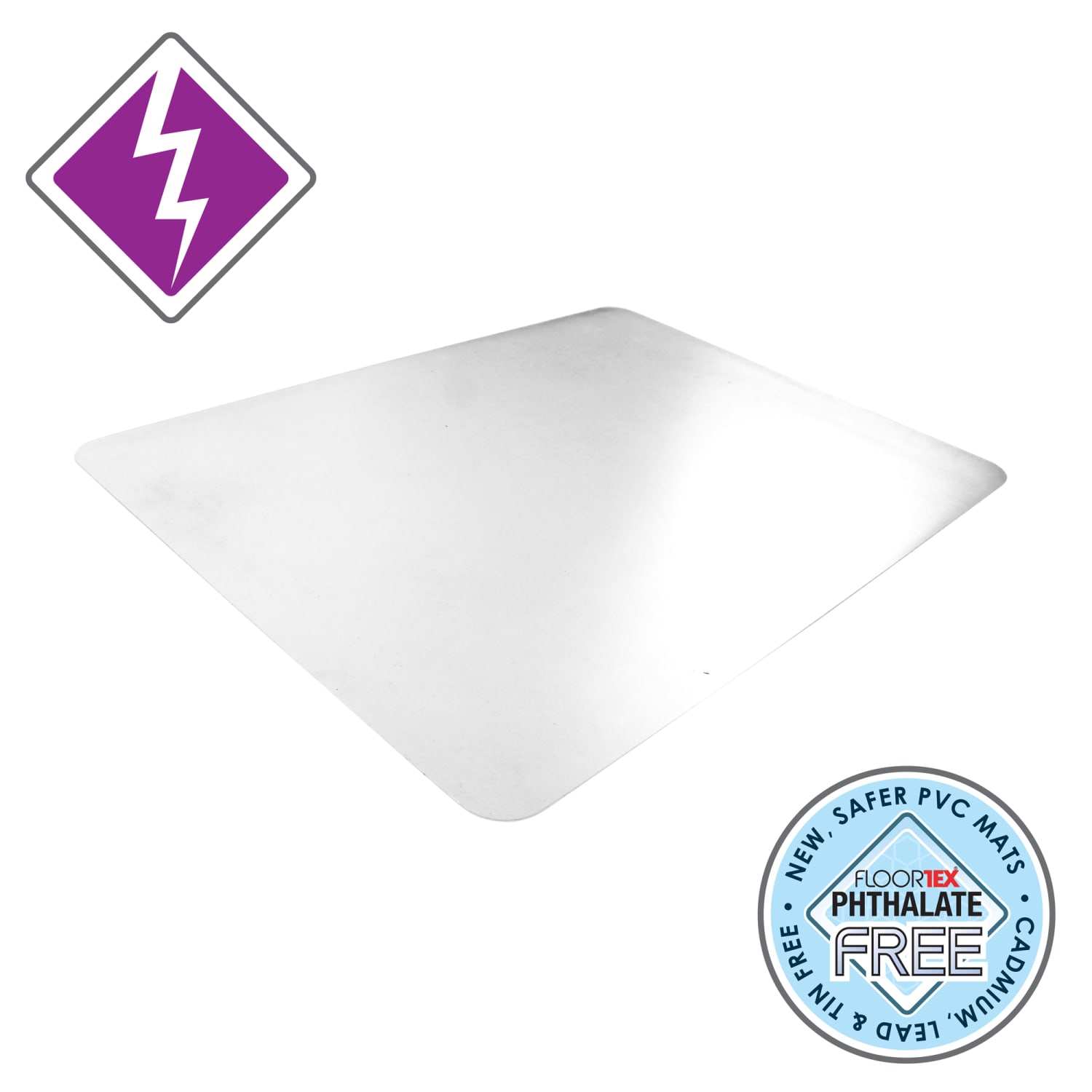 Floortex Desktex Anti-Static Vinyl Rectangular Desk Pads, 12in x 18in, Clear, Pack Of 2 - Image 4
