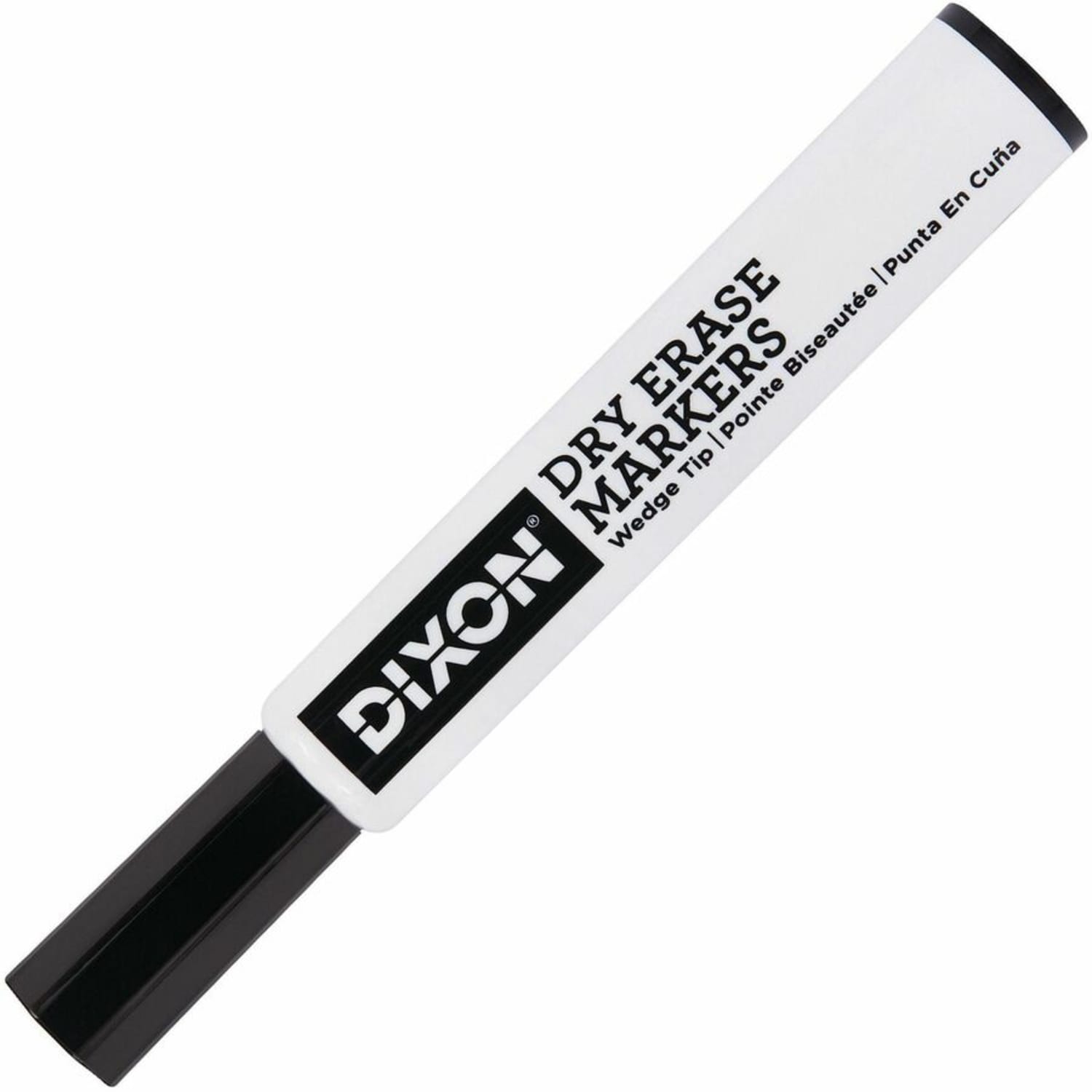 Dixon Dry Erase Markers - Broad Chisel, Fine Marker Point - Black Ink - 1 Dozen - Image 5