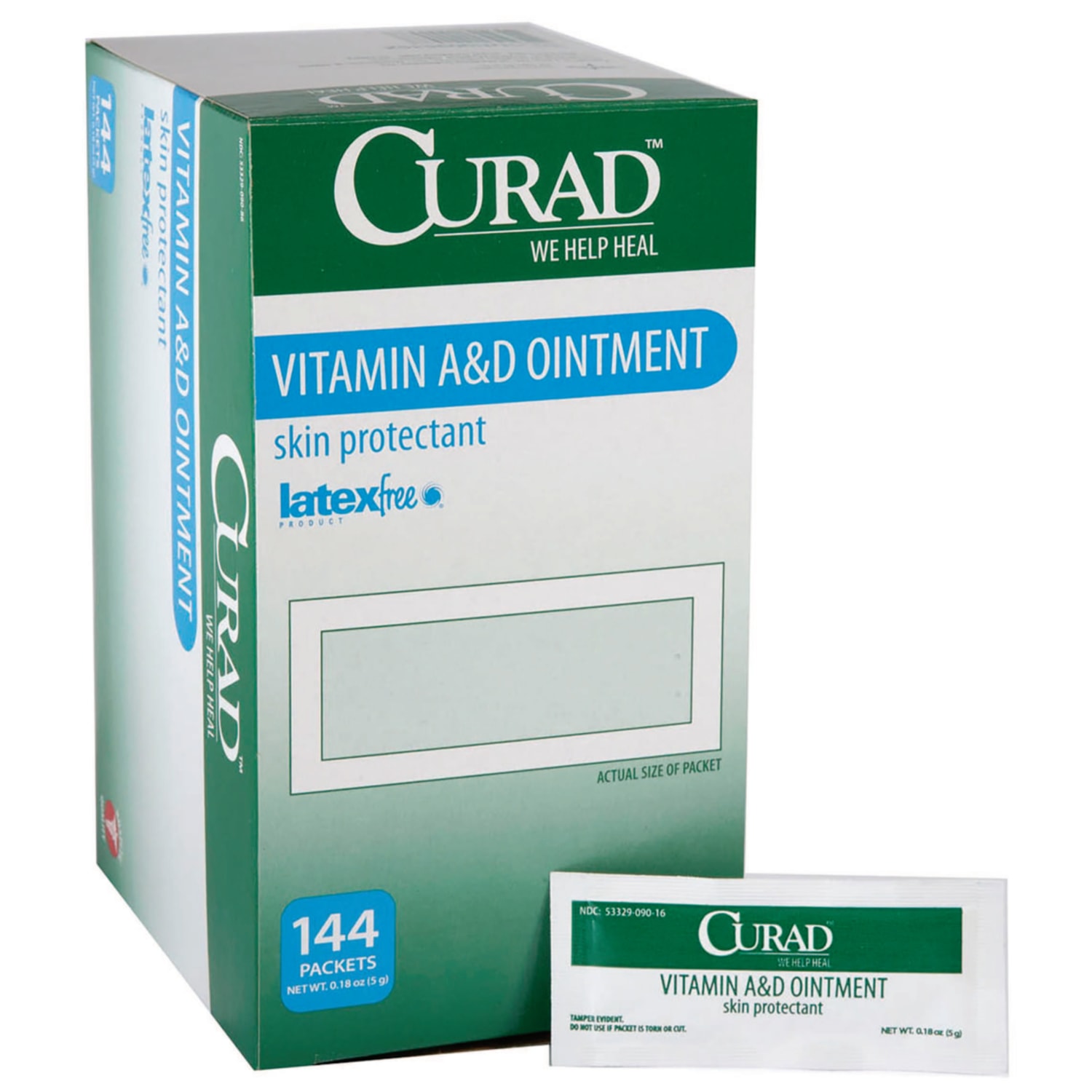 CURAD A&D Ointment, 0.18 Oz Packets, Box Of 144 Tubes - Image 3