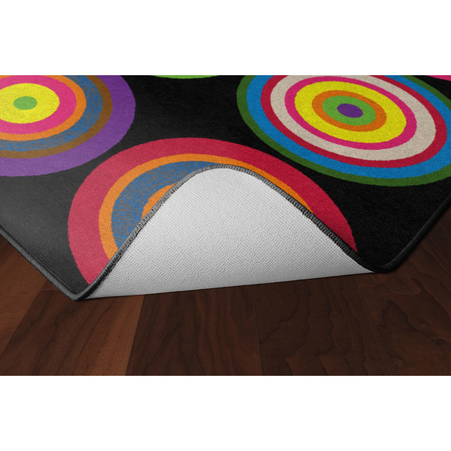 Flagship Carpets Color Rings Rug, Rectangle, 10ft 9in x 13ft 2in, Black - Image 4