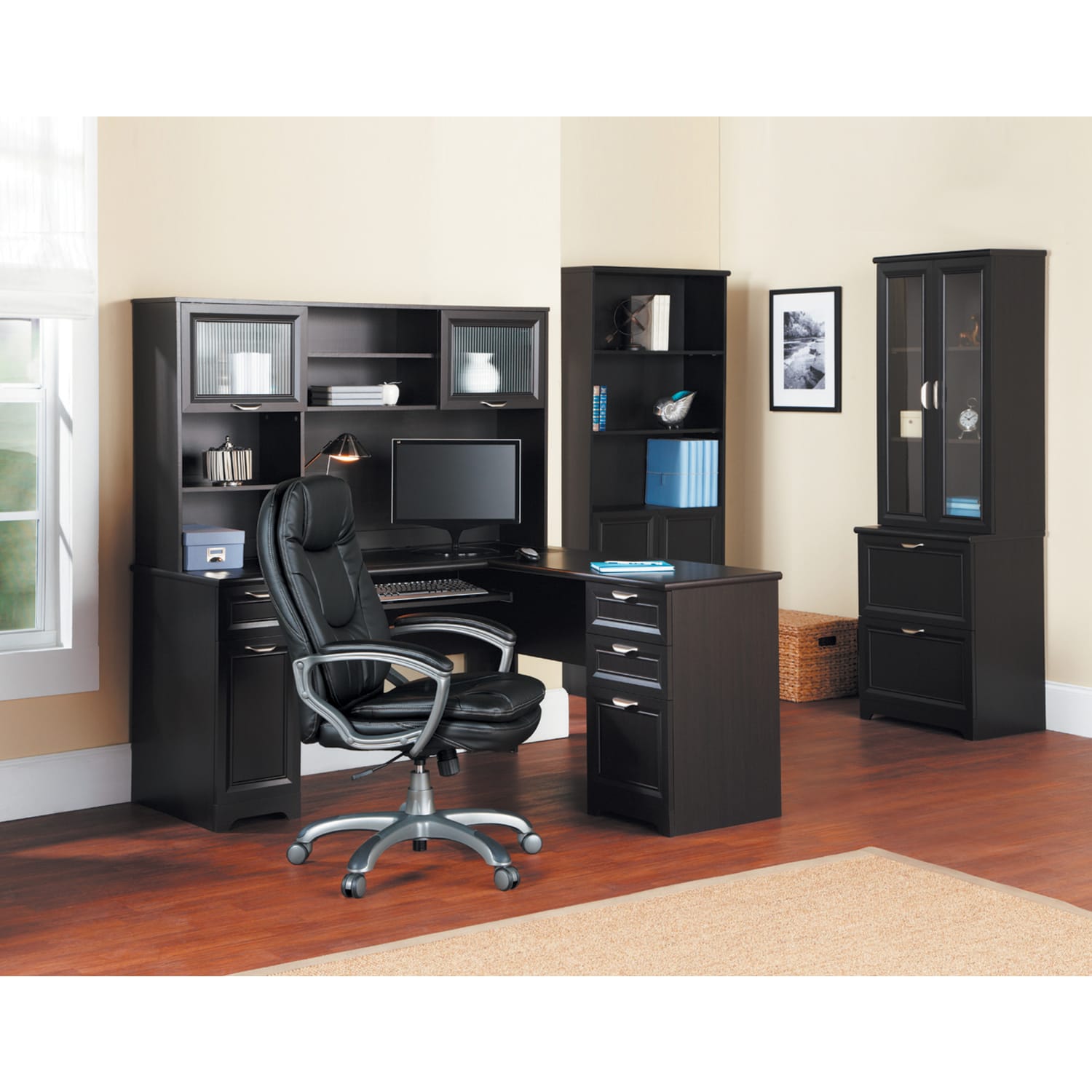 Realspace® Magellan 58W Hutch for Corner Desk Espresso PopularChairscom