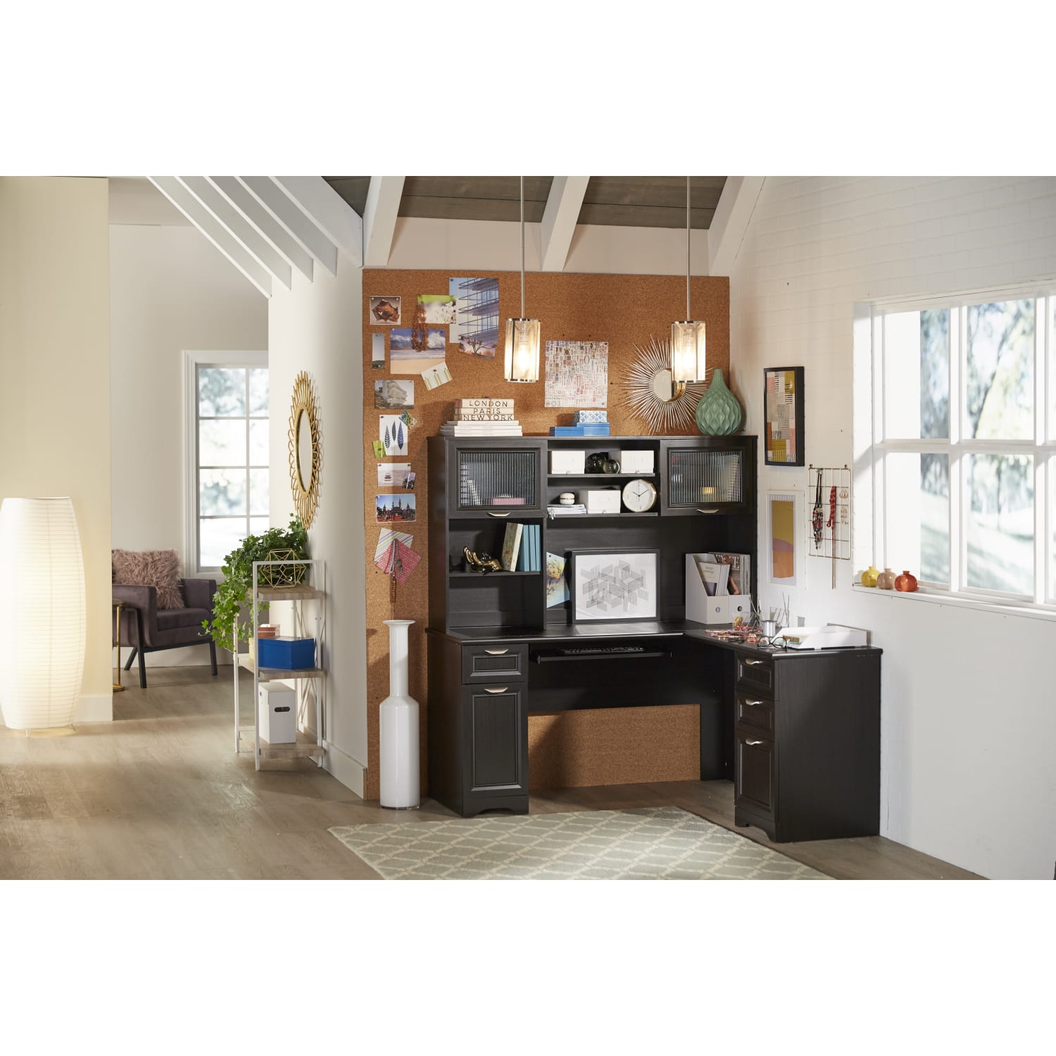 Realspace® Magellan 59W L Shape Corner Desk Espresso PopularChairscom