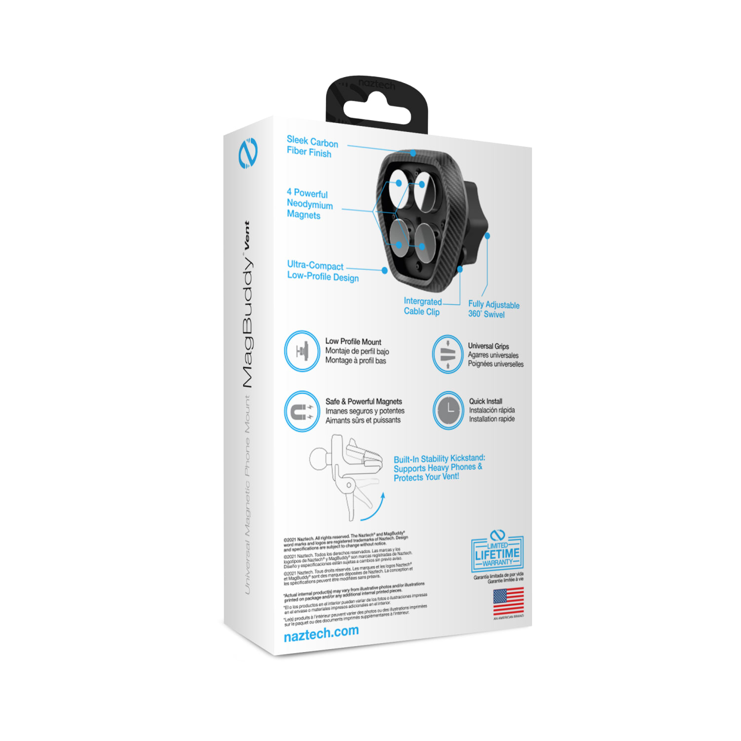 Naztech MagBuddy Elite Vent Mount, Black - Image 3