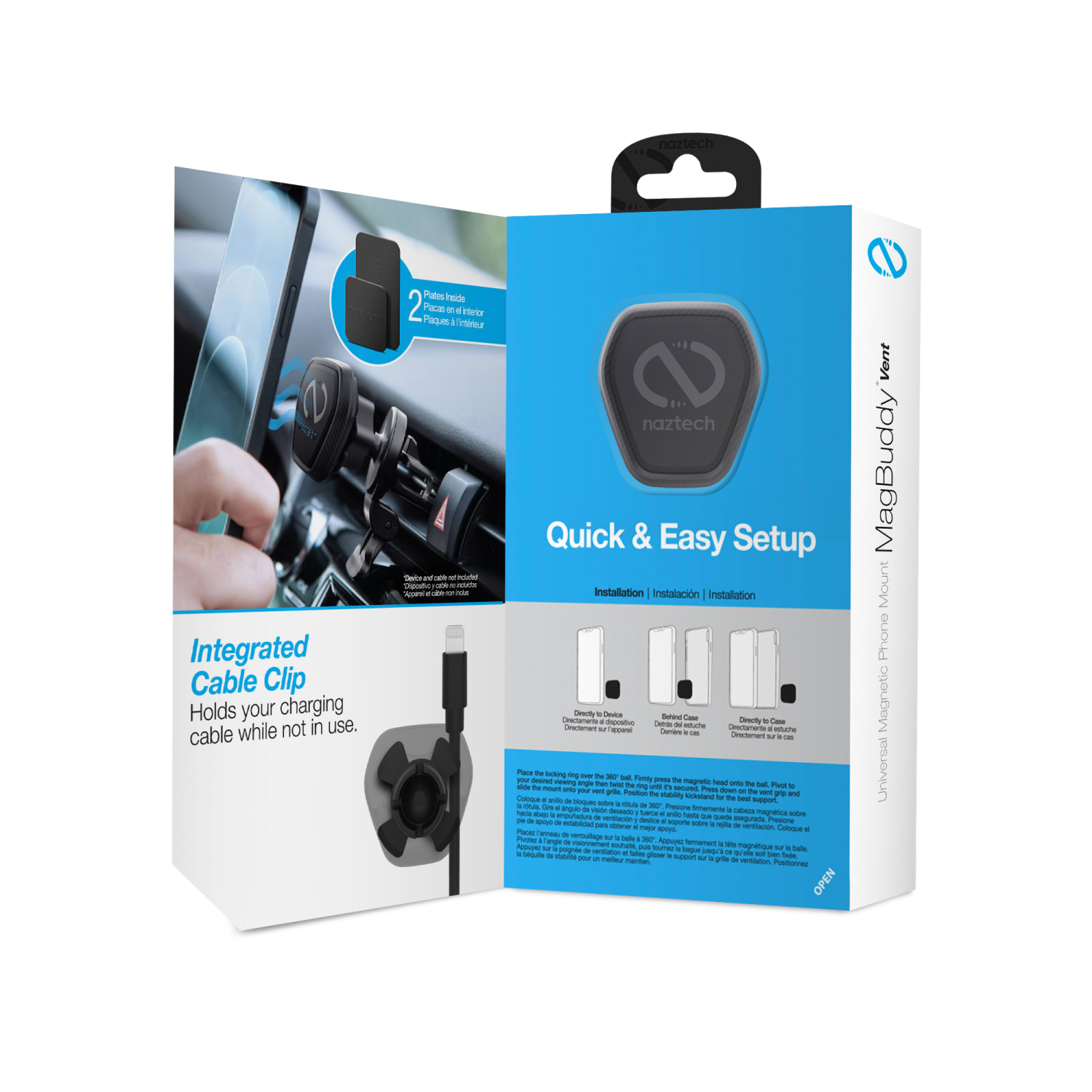 Naztech MagBuddy Elite Vent Mount, Black - Image 4