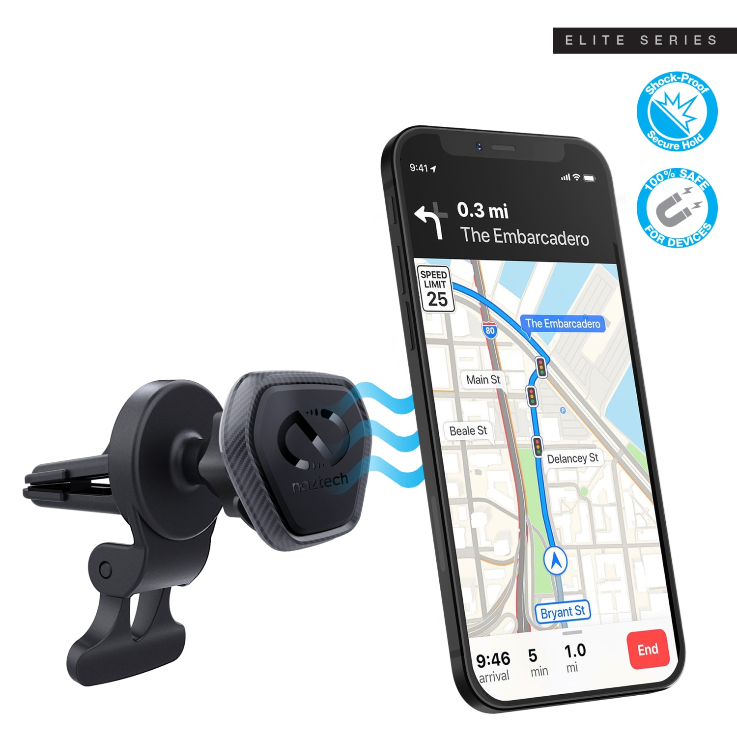 Naztech MagBuddy Elite Vent Mount, Black - Image 5