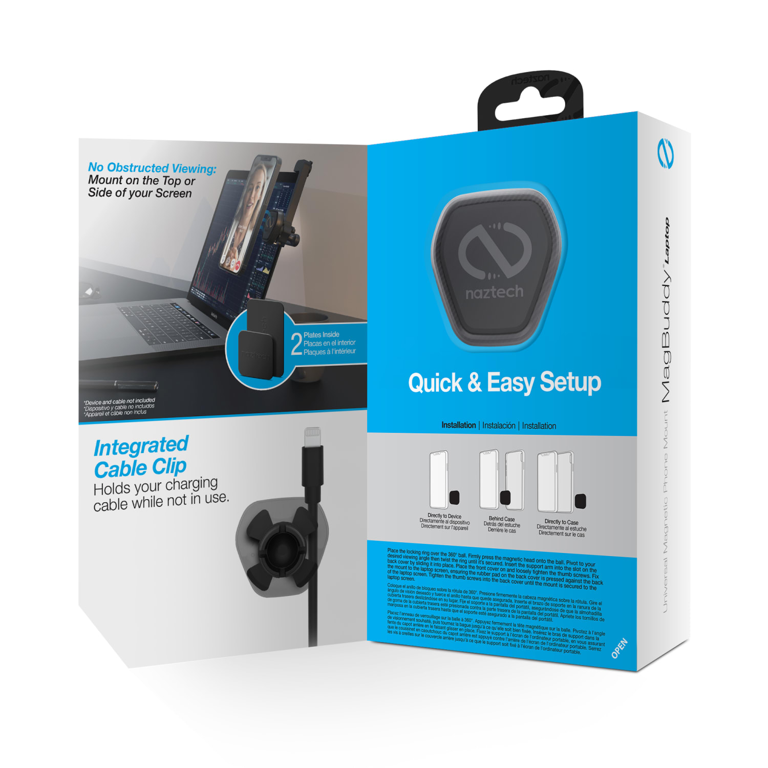 Naztech MagBuddy Elite Laptop Mount, Black - Image 4