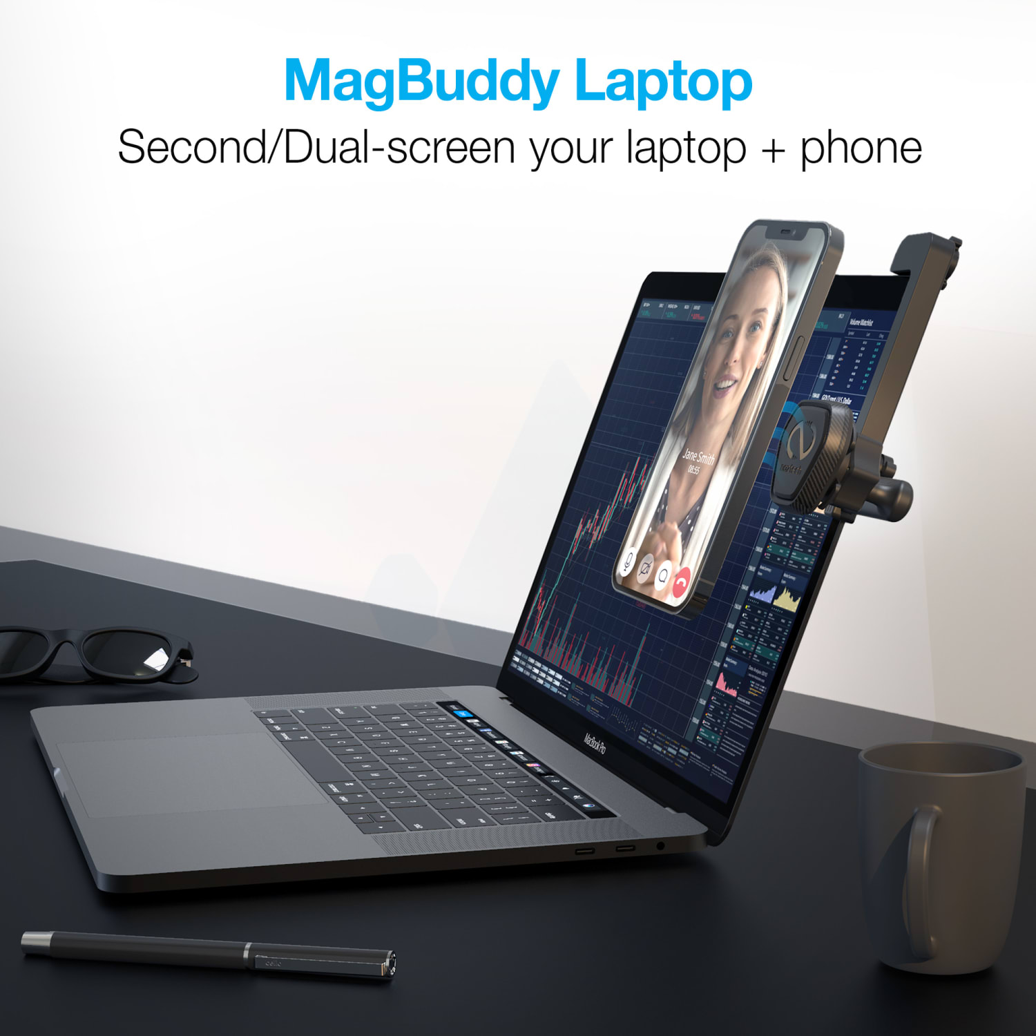 Naztech MagBuddy Elite Laptop Mount, Black - Image 6