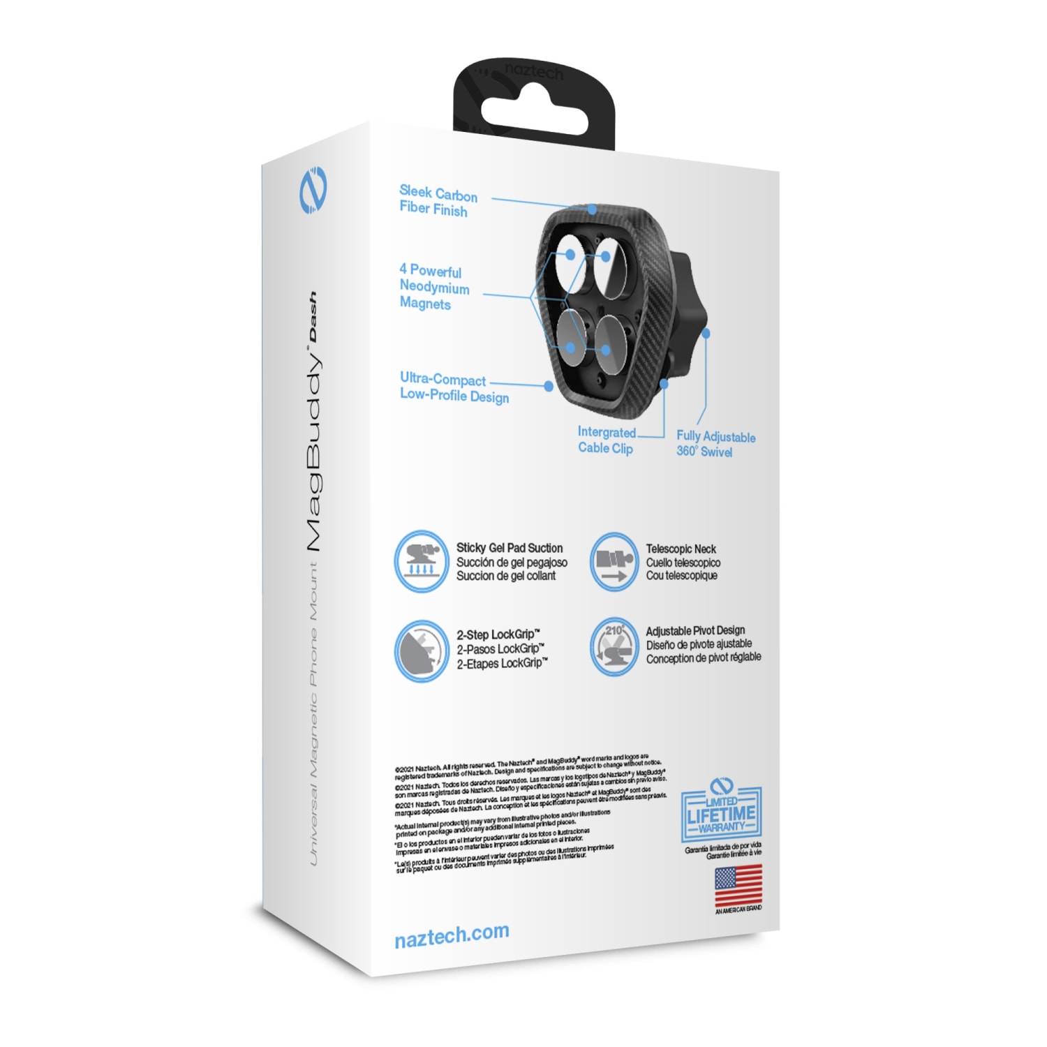 Naztech MagBuddy Elite Dash Mount, Black - Image 3