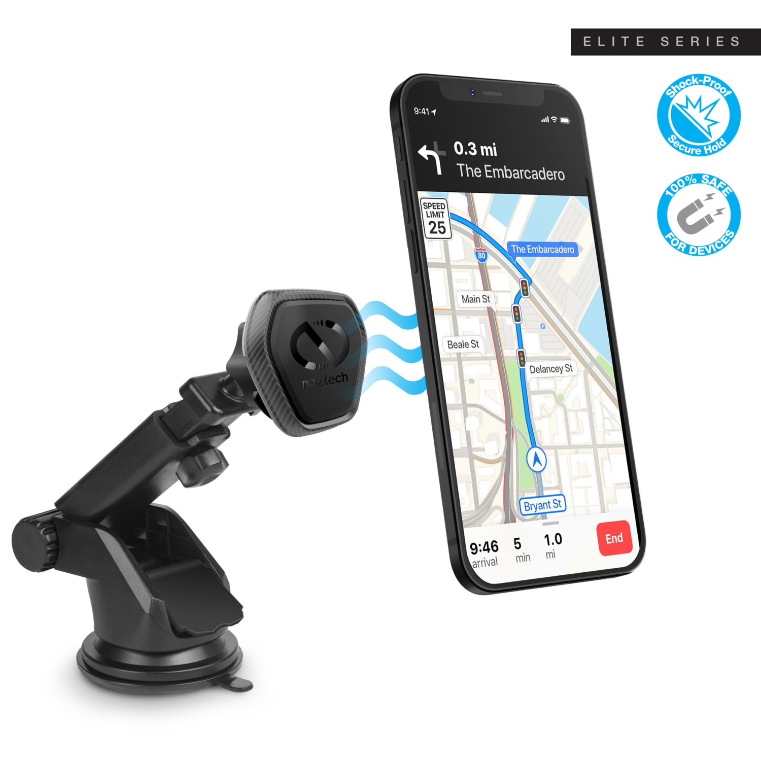 Naztech MagBuddy Elite Dash Mount, Black - Image 5