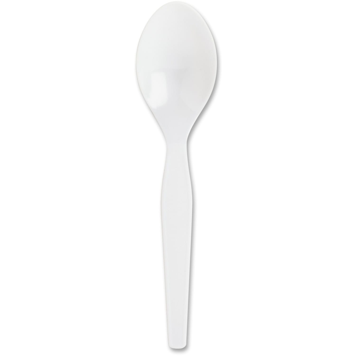 Genuine Joe Heavyweight Disposable Spoons - 1 Piece(s) - Spoon - 1 x Spoon - Disposable - White - 1 Carton