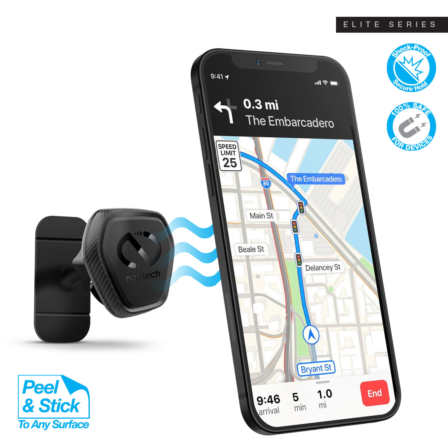 Naztech MagBuddy Elite Anywhere+ Mount, Black - Image 4