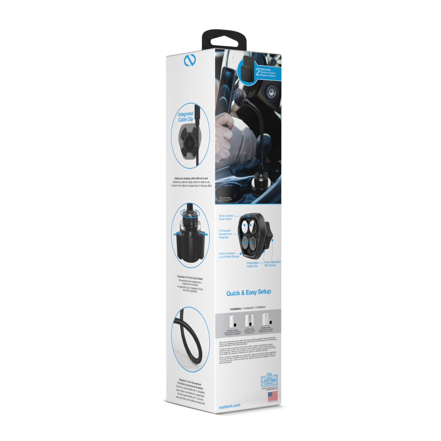 Naztech MagBuddy Elite Cup Holder XL Mount, Black - Image 3