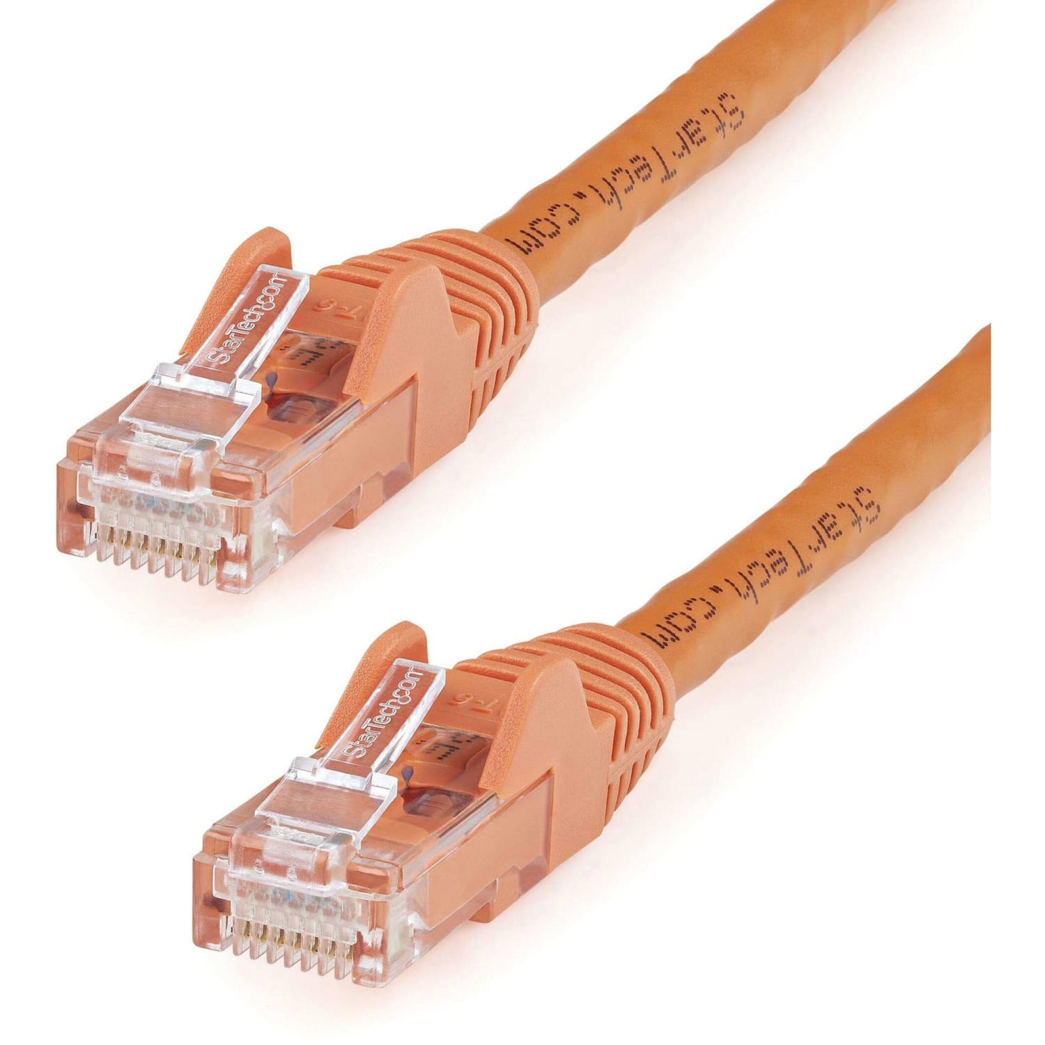StarTech.com 15ft CAT6 Ethernet Cable - Orange Snagless Gigabit CAT 6 Wire - Image 4