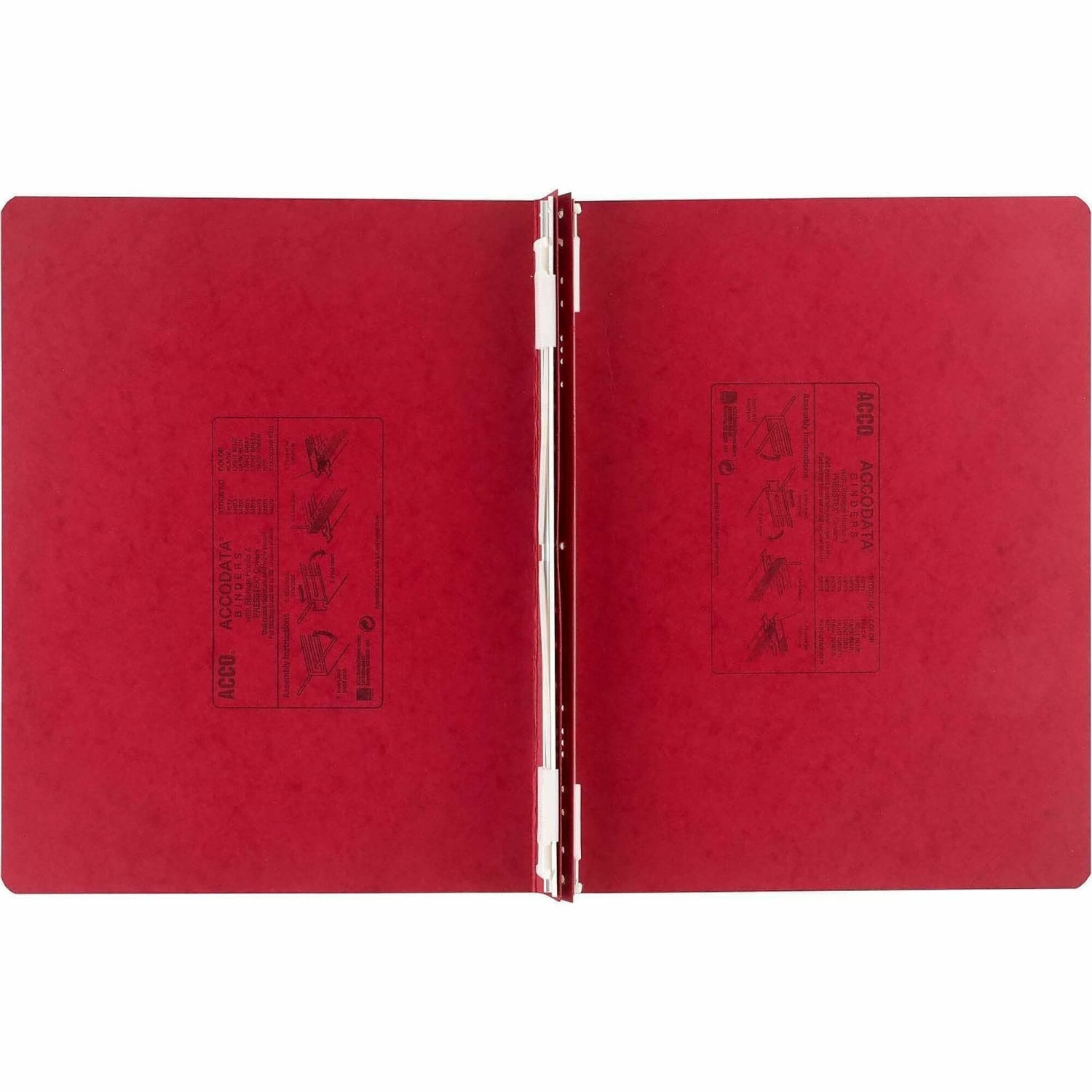 Wilson Jones Presstex Data Binder With Retractable Hooks, 60% Recycled, Executive Red - Image 3