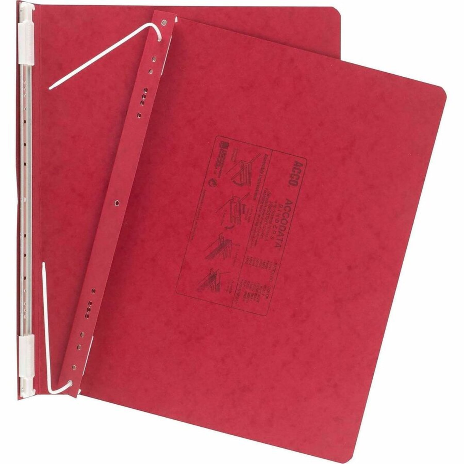 Wilson Jones Presstex Data Binder With Retractable Hooks, 60% Recycled, Executive Red - Image 5