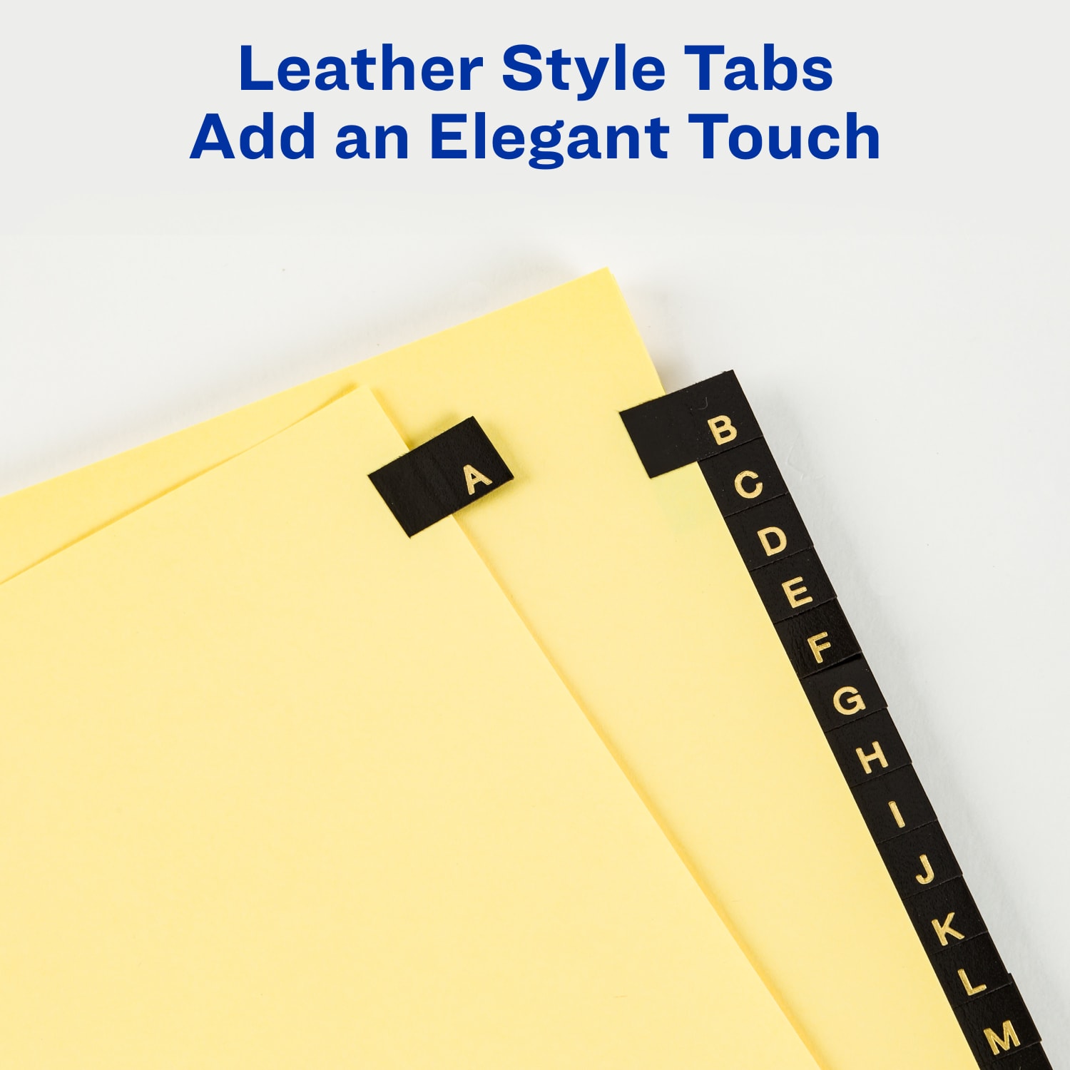 Avery A-Z Dividers For 3 Ring Binders, Pre-Printed Black Leatherette Tabs, 25-Tabs, 1 Binder Divider Set - Image 3