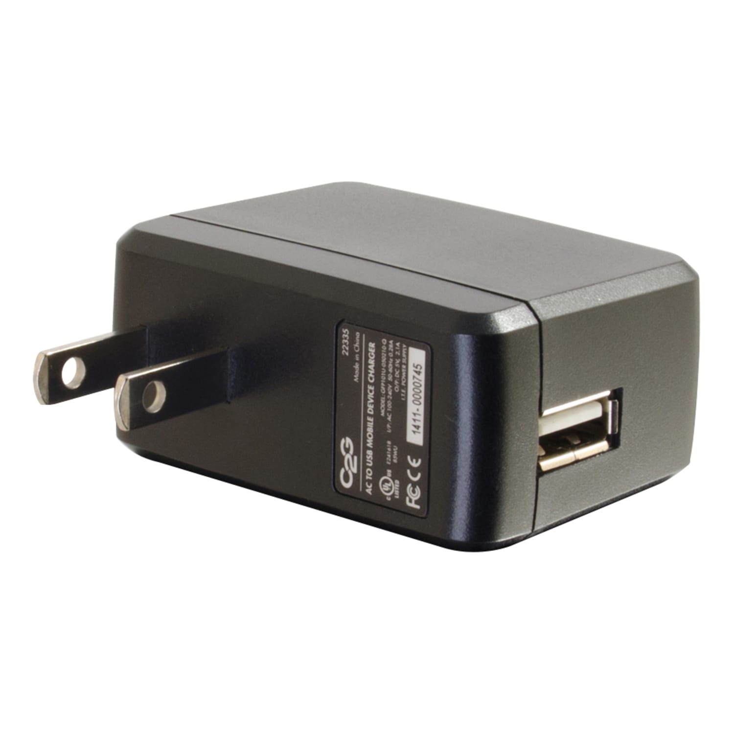C2G USB Wall Charger - AC to USB Charger - 5V 2A Output - 120 V AC, 240 V AC Input Voltage - 5 V DC Output Voltage - 2.10 A Output Current""" - Image 5