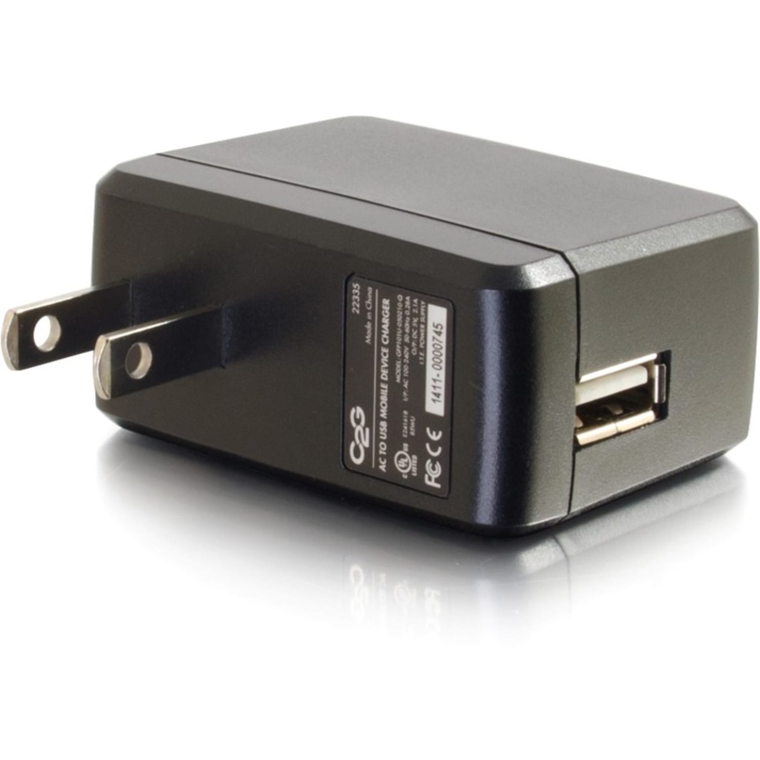 C2G USB Wall Charger - AC to USB Charger - 5V 2A Output - 120 V AC, 240 V AC Input Voltage - 5 V DC Output Voltage - 2.10 A Output Current""" - Image 6