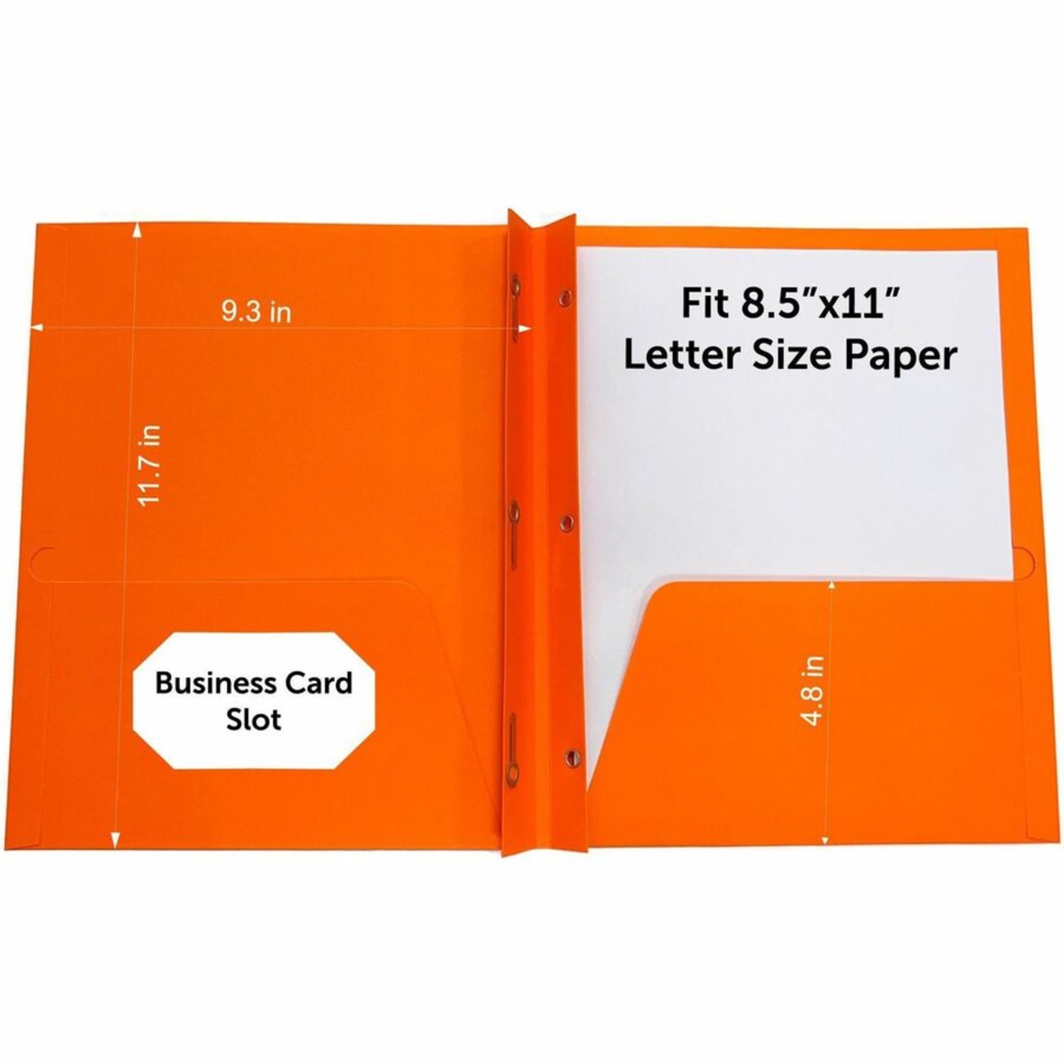 Sparco 3-Prong Leatherette Portfolios, 2 Pockets, Letter Size, Orange, Box Of 25 Portfolios - Image 5