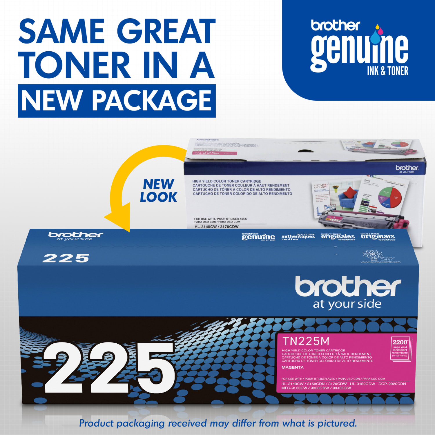 Brother TN-225 Magenta High Yield Toner Cartridge, TN-225M - Image 4