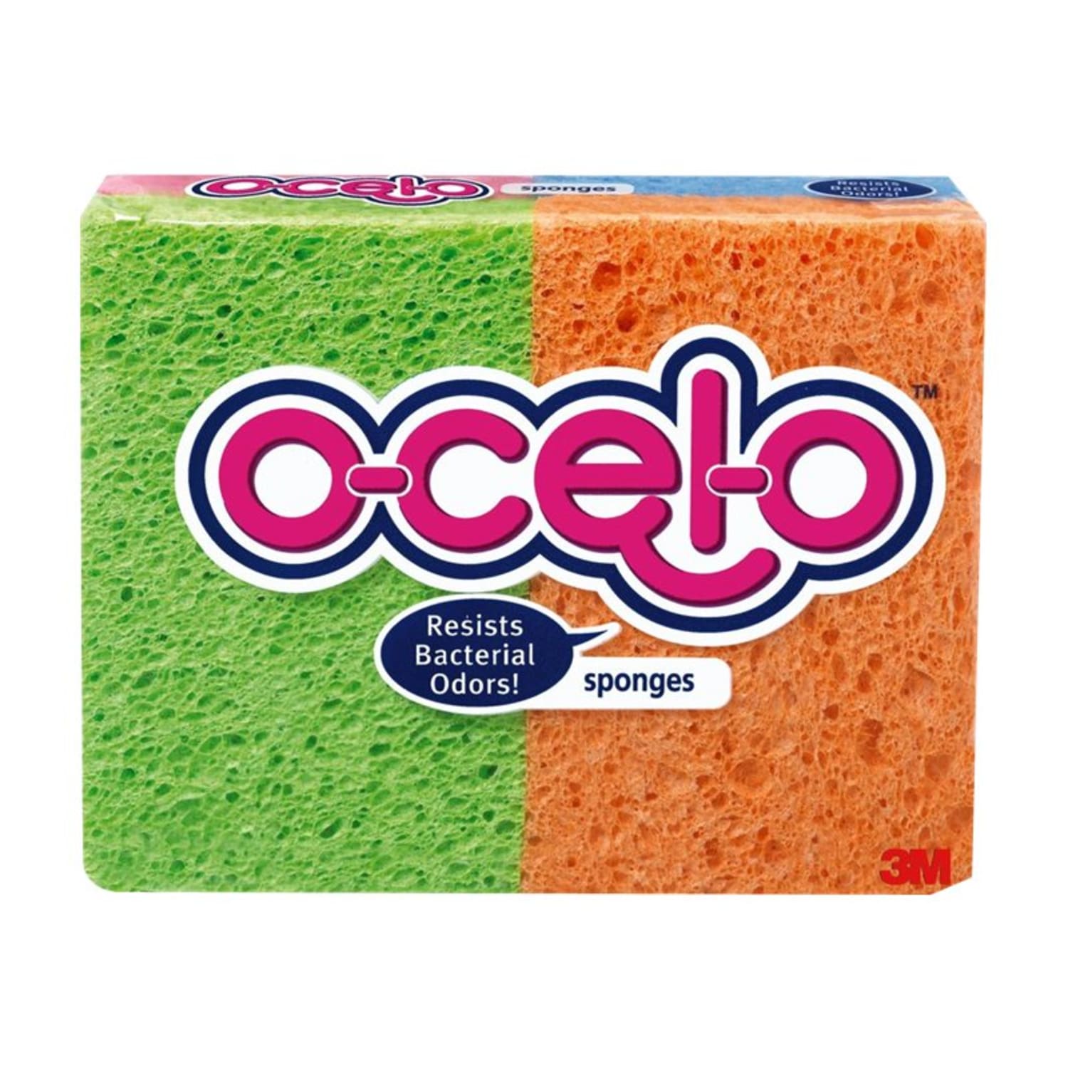 O Cel O Cellulose Sponges, Assorted Colors, Pack Of 4