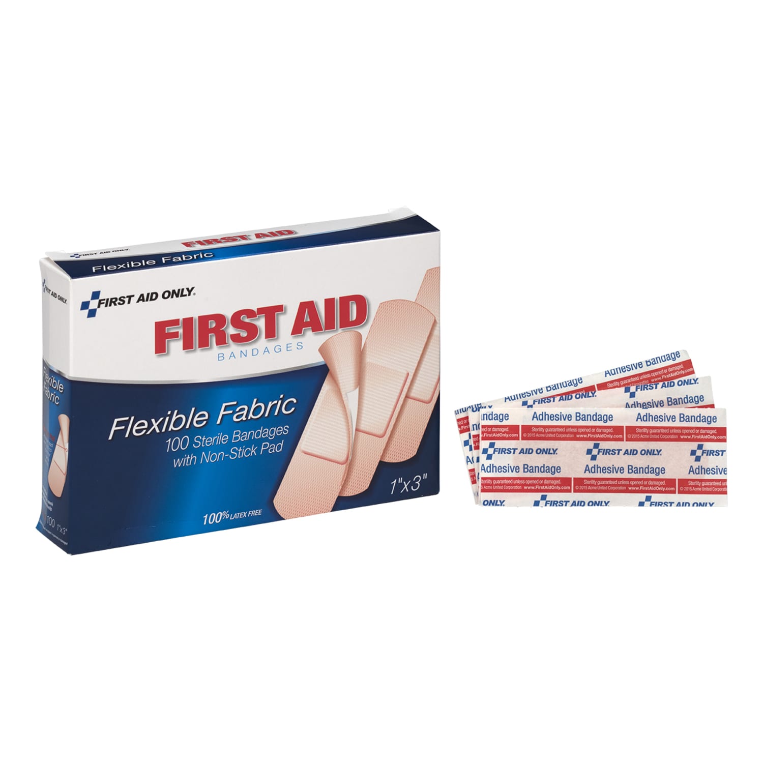 First Aid Only Fabric Bandages, 1in x 3in, Box Of 100 - Image 4
