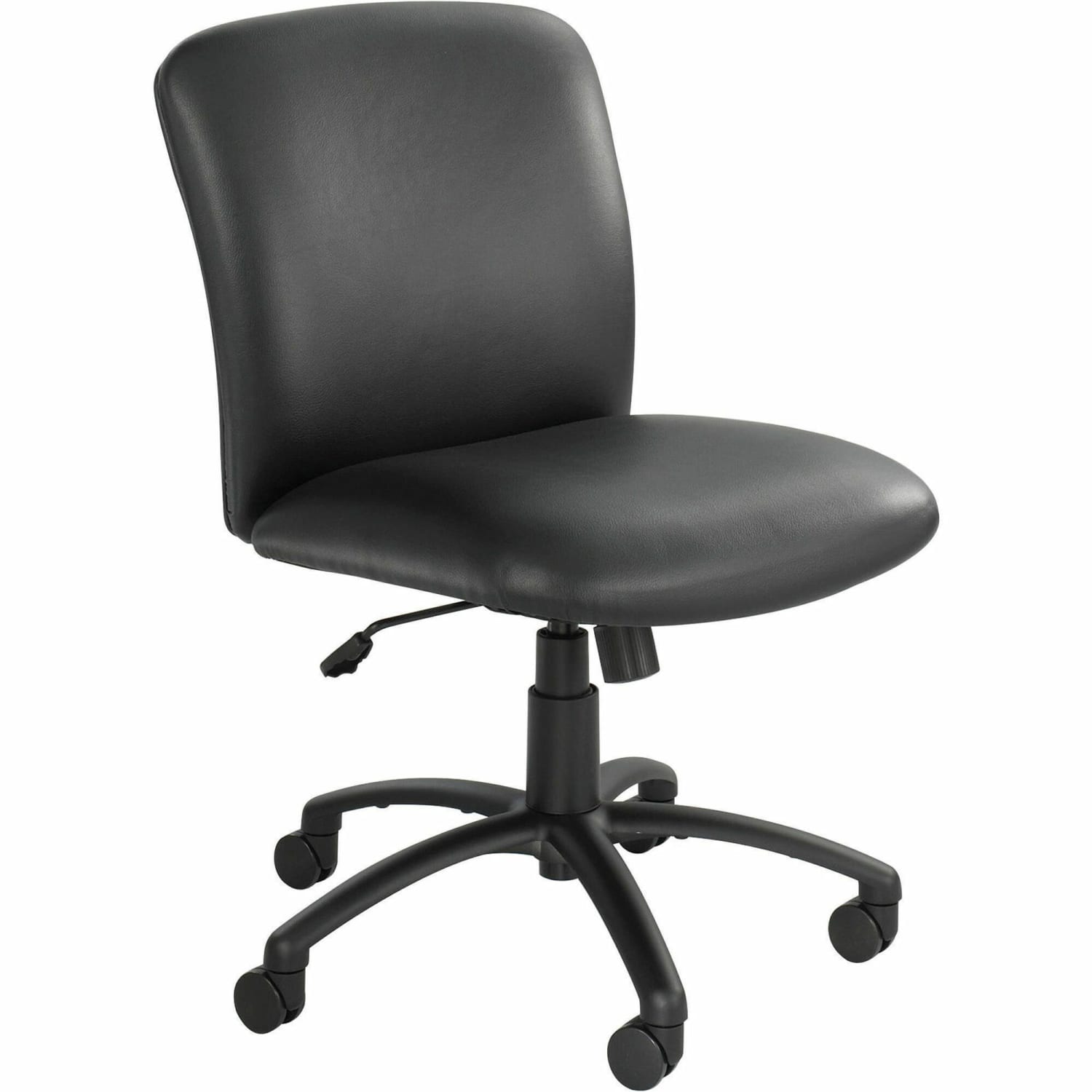 Safco Uber Big And Tall 24 Hour Mid Back Chair Black Frame Black Option Arms Sold Separately PopularChairscom