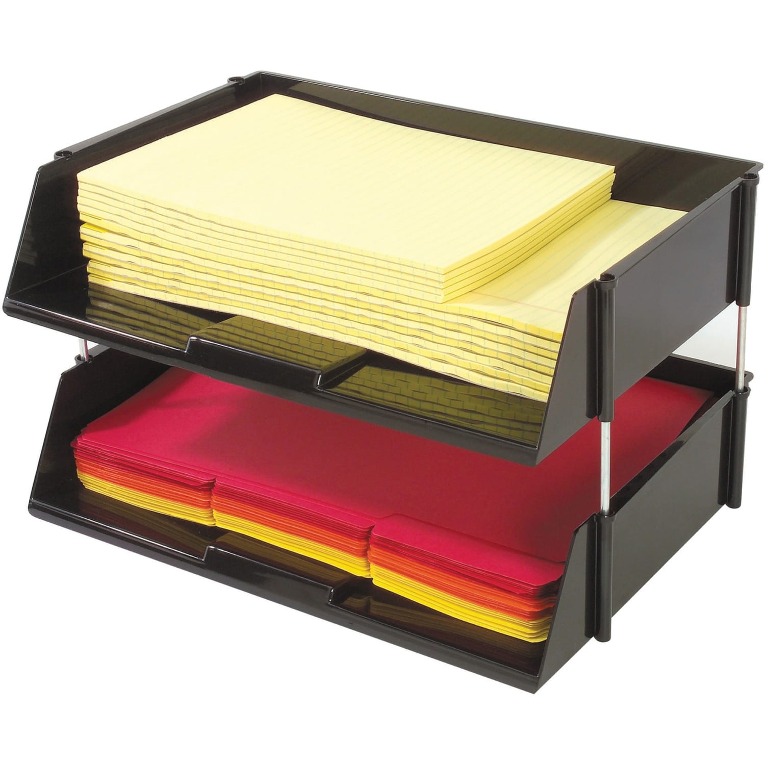 Deflecto Heavy-Duty Side-Loading Letter Tray, 3 1/4inH x 16 1/4inW x 11 3/16inD, Black - Image 6