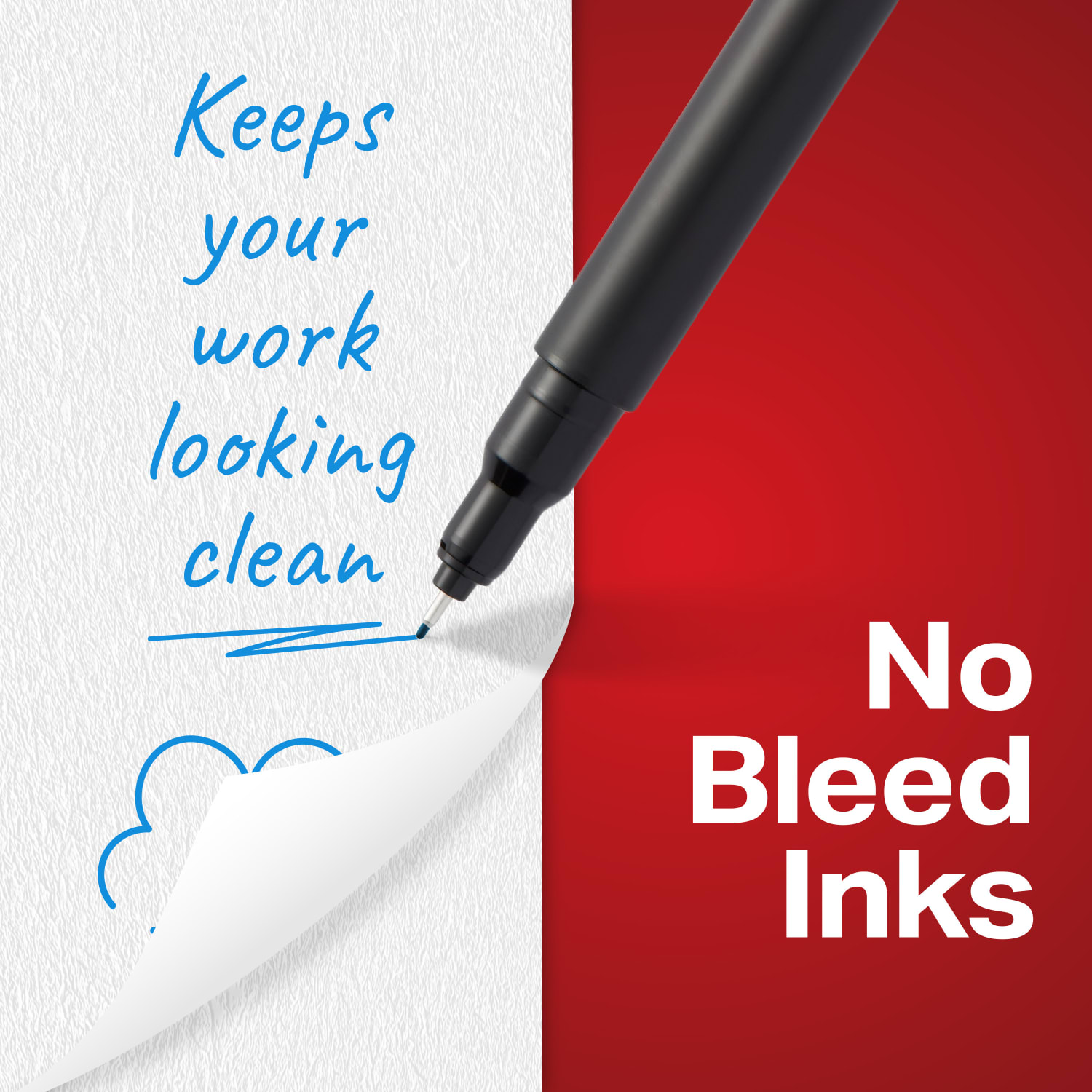 Sharpie Fine-Point Pens, Fine Point, Black Barrels, Blue Ink, Pack Of 12 - Image 3