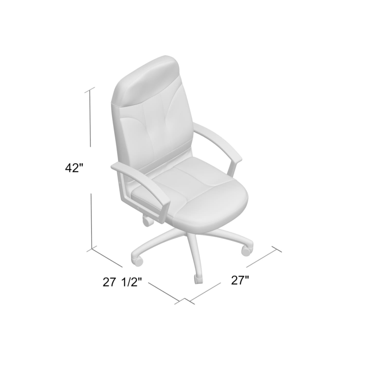 Boss Office Products High-Back Ergonomic Leather Managers Chair, Black - Image 9