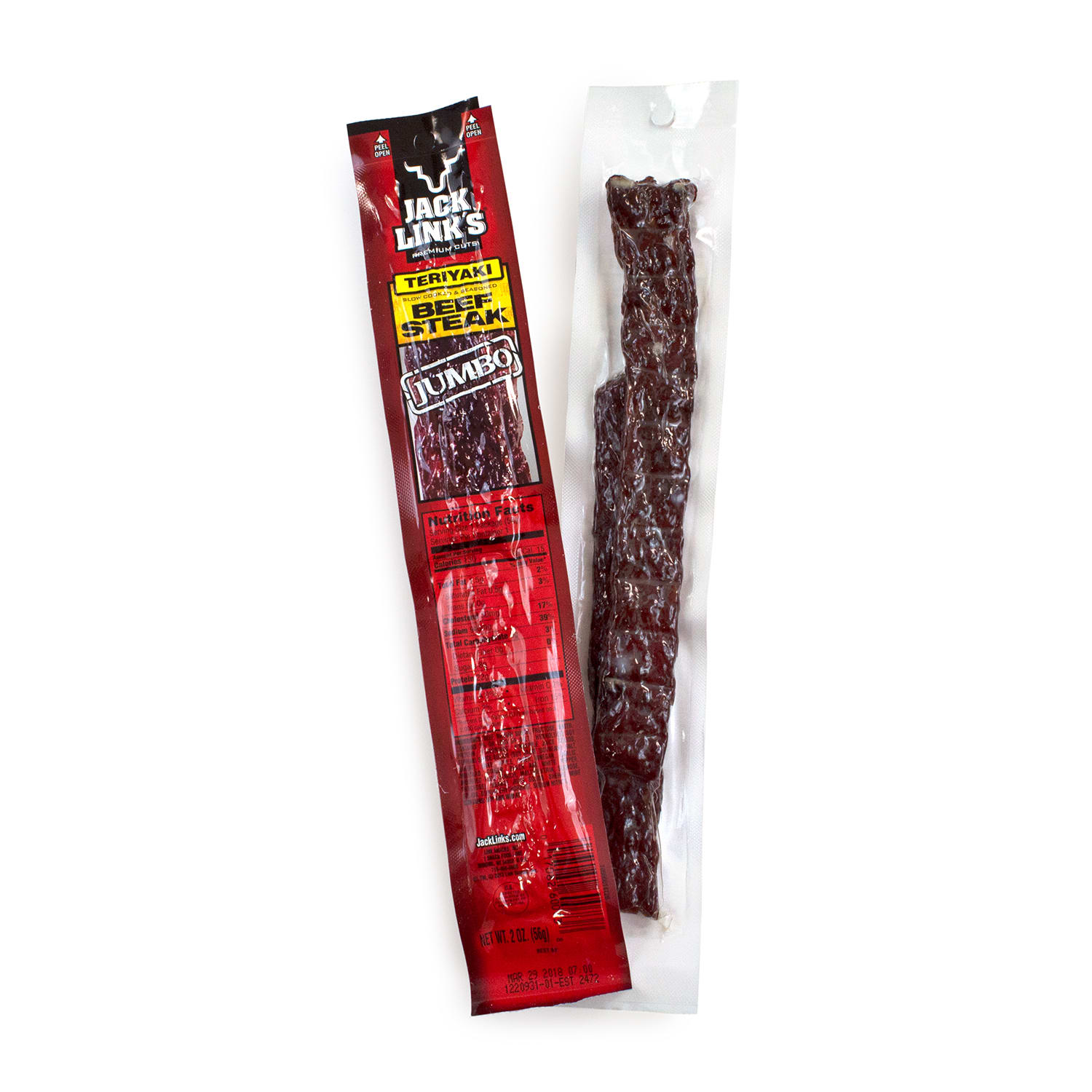 Jack Links Jumbo Teriyaki Beef Steak Jerky, 2 Oz, Box Of 12 Packages - Image 3
