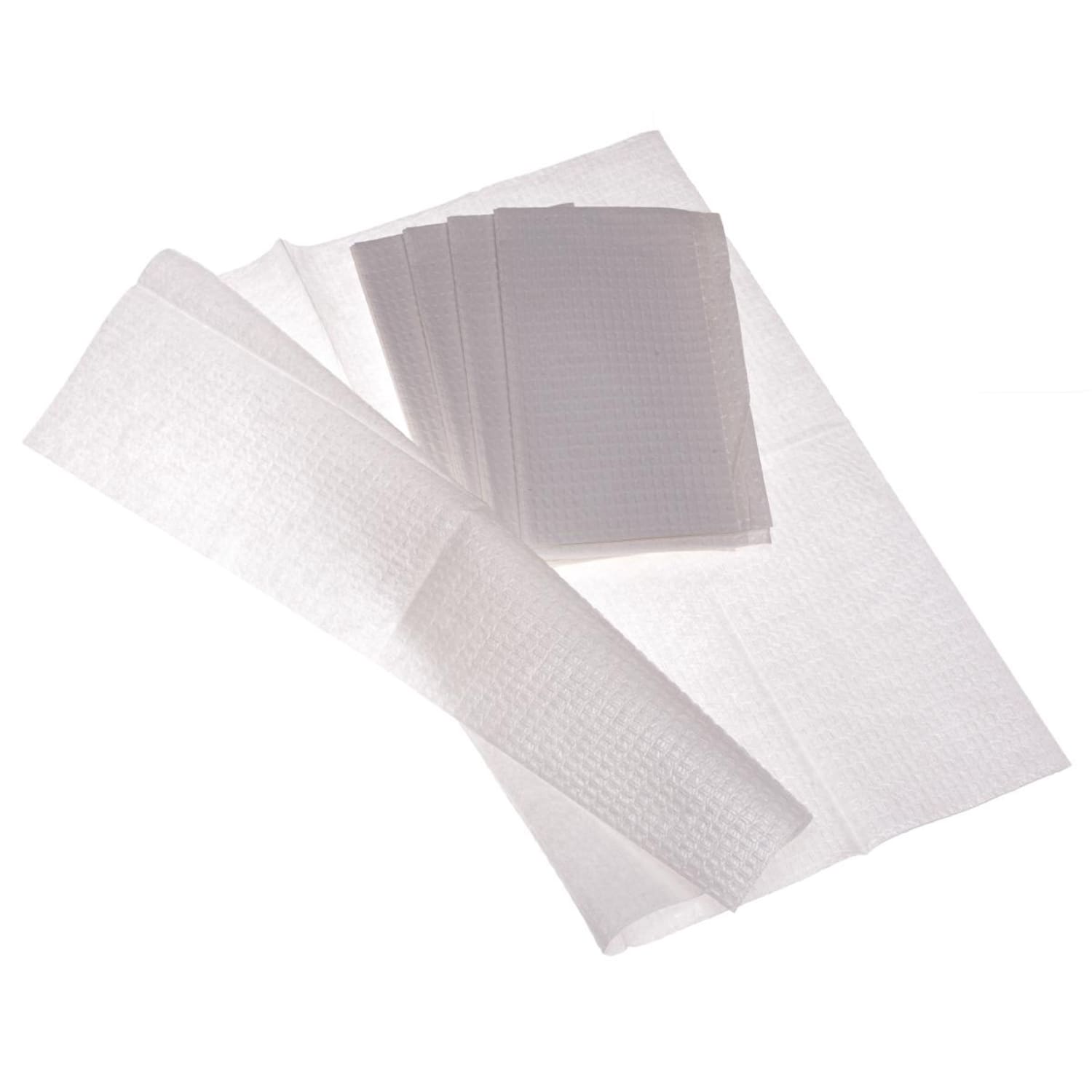Medline 2-Ply Tissue/Poly Professional Towels, 17in x 19in, White, Roll Of 500 Sheets