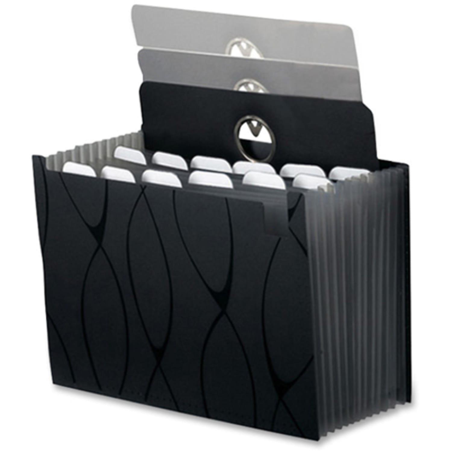 Pendaflex Expanding File With Sliding Cover, 13 Pockets, Letter Size, Black - Image 4