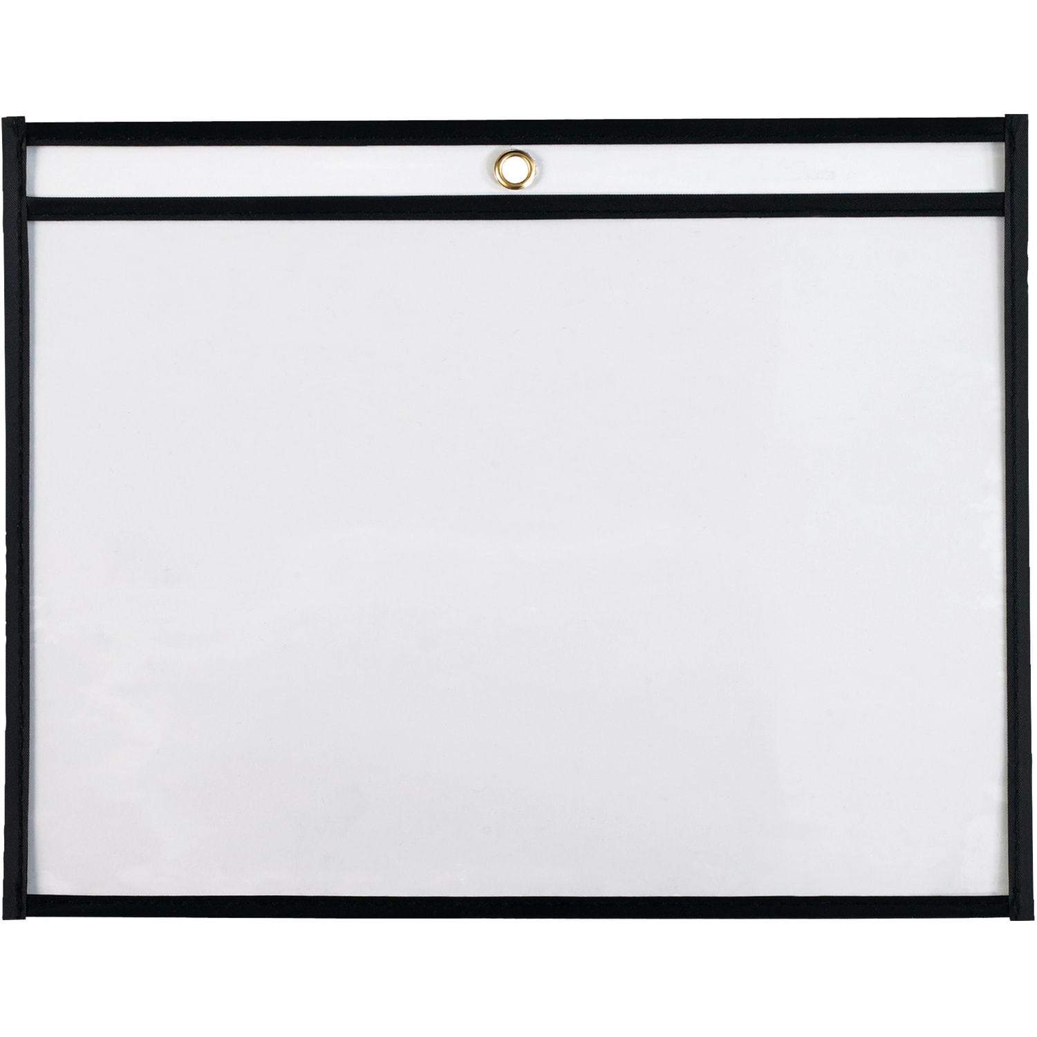 Partners Brand Job Ticket Holders, Side-Load, 9in x 12in, Black, Pack Of 25