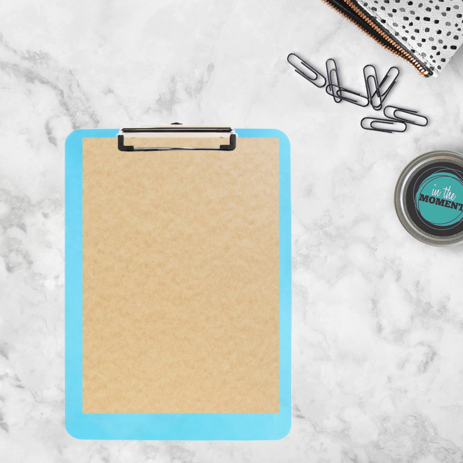 JAM Paper Plastic Clipboard with Metal Clip, 9in x 13in, Blue - Image 6