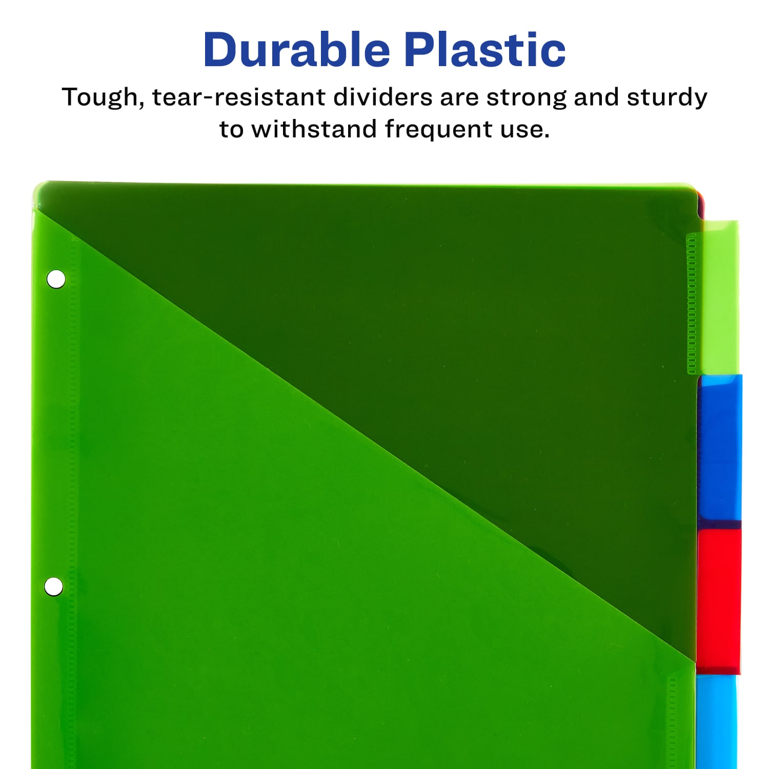 Avery Dividers for 3 Ring Binders, 5-Tab Binder Dividers, Two-Pocket Plastic Binder Dividers, Insertable Big Tab, Multicolor, 1 Set (11906) - Image 6