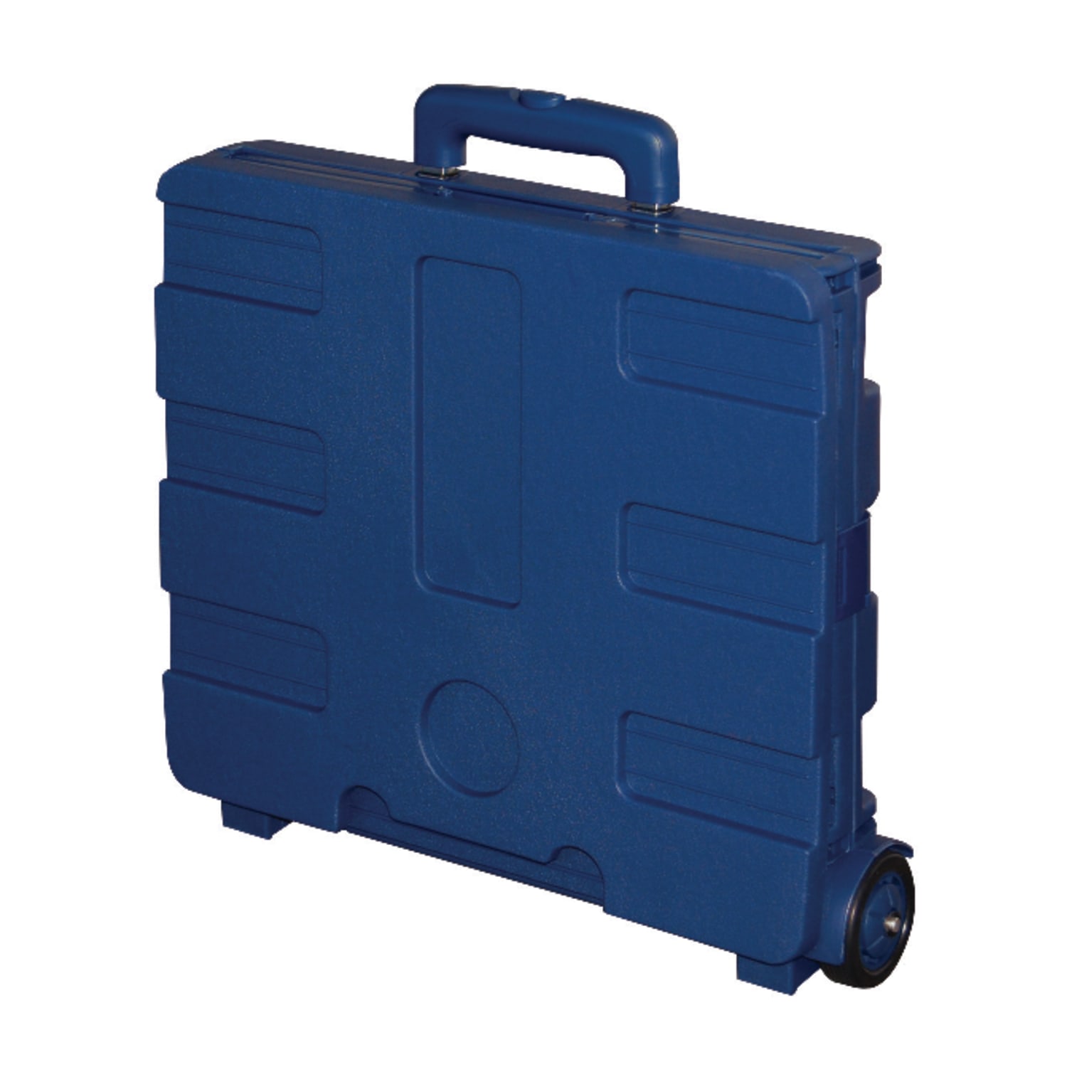 Office Depot Brand Mobile Folding Cart With Lid, 16inH x 18inW x 15inD, Blue - Image 5