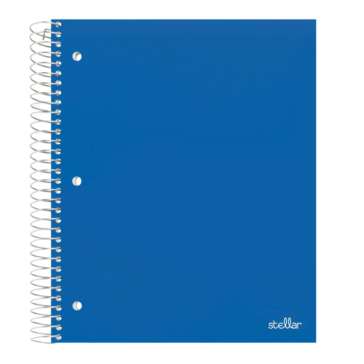 Office Depot Brand Stellar Poly Notebook, 8-1/2in x 11in, 3 Subject, College Ruled, 150 Sheets, Blue