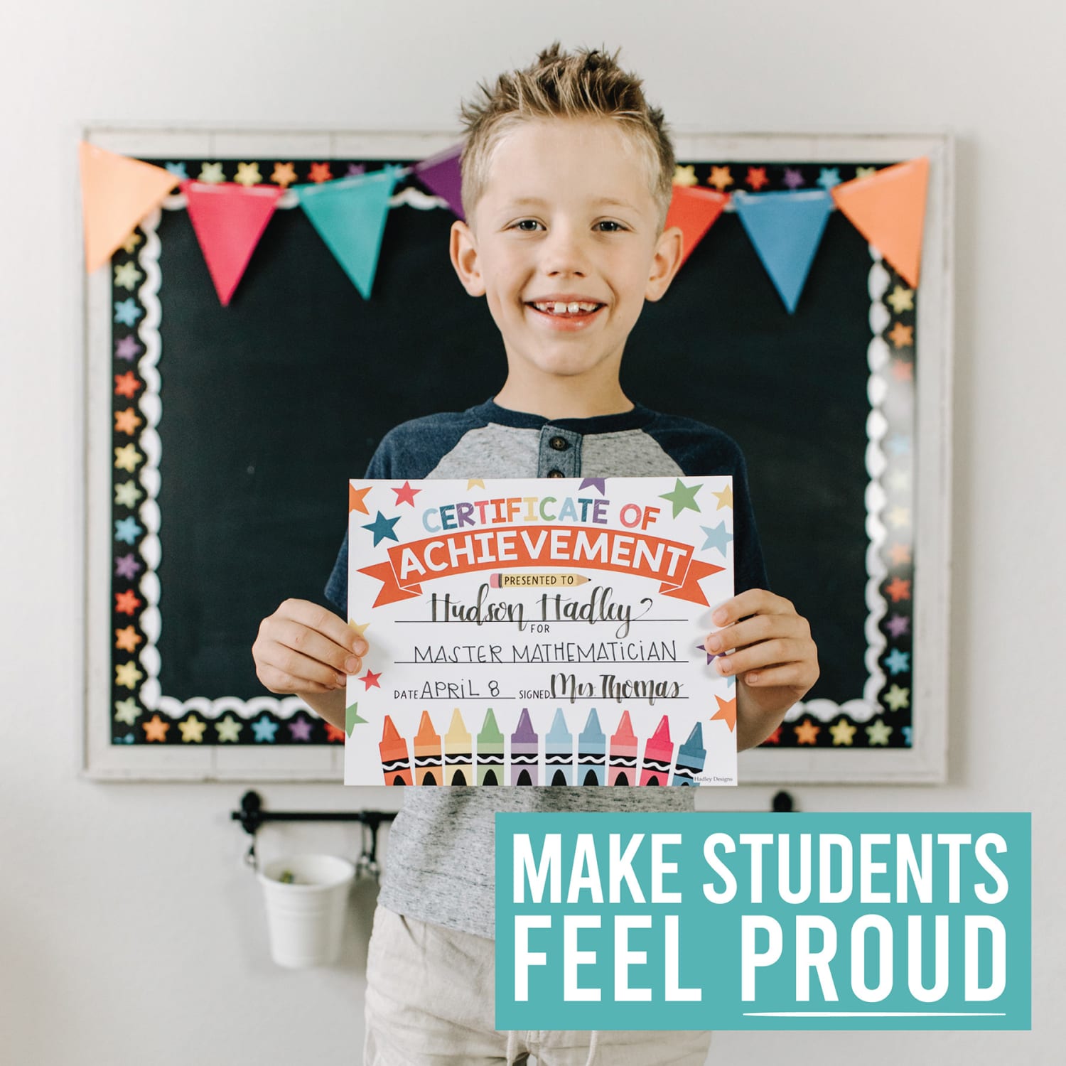Hadley Designs Certificates For Students, 8in x 10in, Colorful Crayons Award, Set Of 25 - Image 5