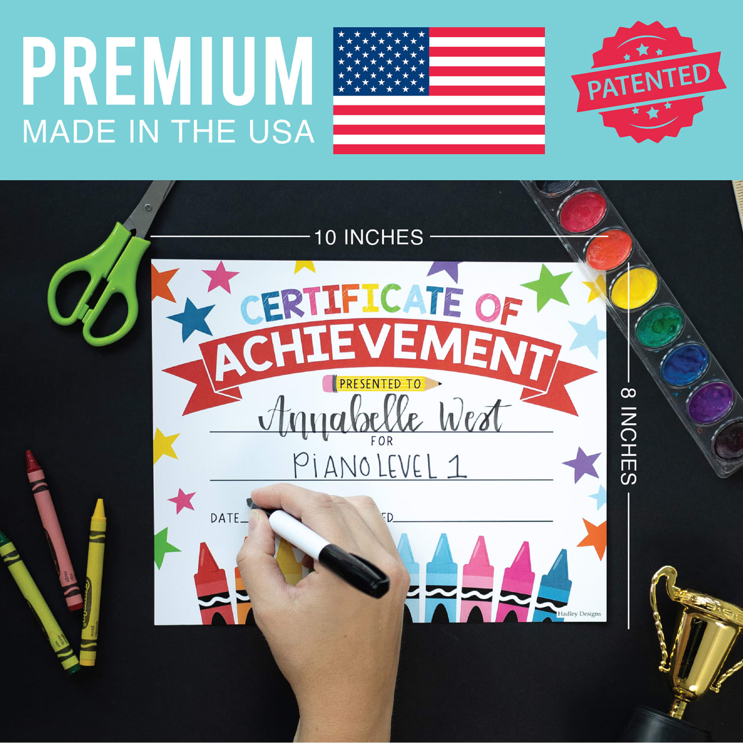 Hadley Designs Certificates For Students, 8in x 10in, Colorful Crayons Award, Set Of 25 - Image 6