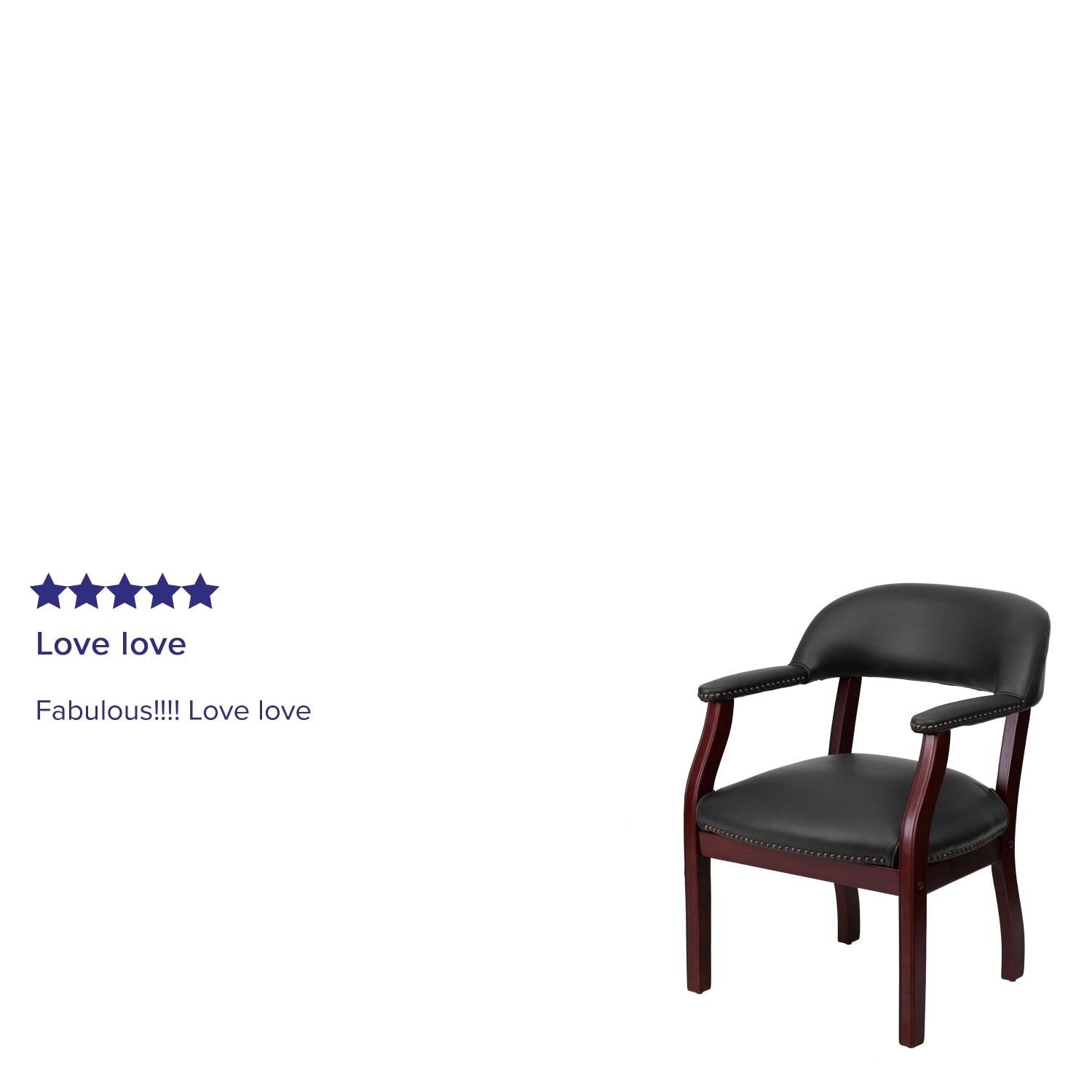 Flash Furniture Leathersoft Conference Chair with Accent Nail Trim Black PopularChairscom